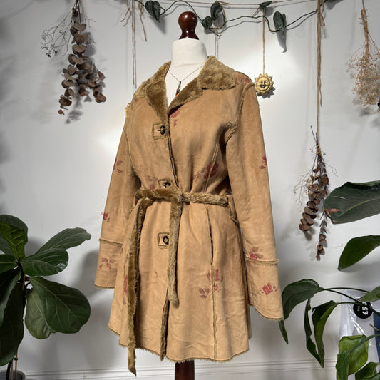 Faux sheepskin coat - size M