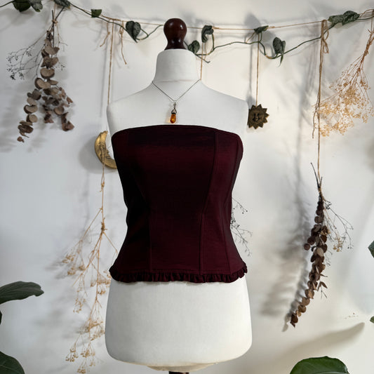 Deep red corset - size M