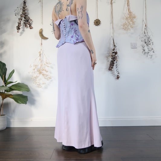 Purple embroidered dress - size L