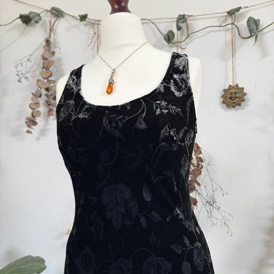 Floral velvet dress - size M