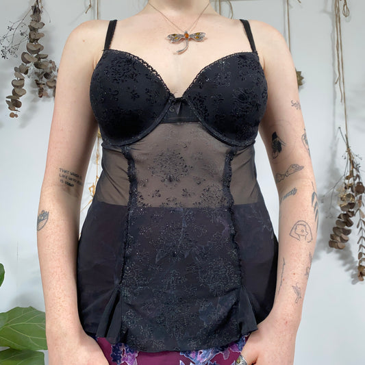 Black corset top - size M