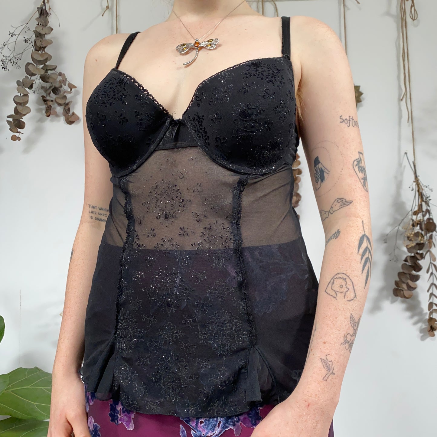 Black corset top - size M