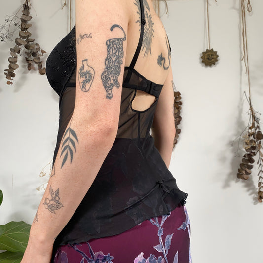 Black corset top - size M