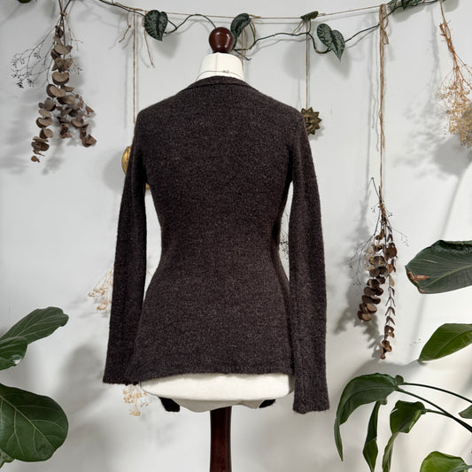 Brown knit cardigan - size S/M