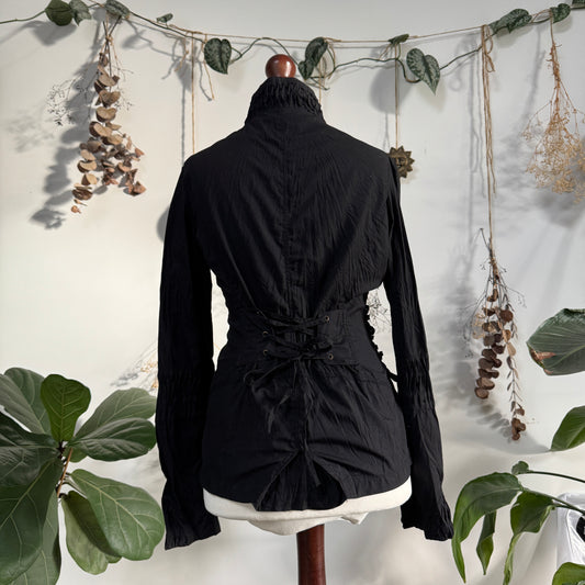 Asymmetric shirt jacket - size M