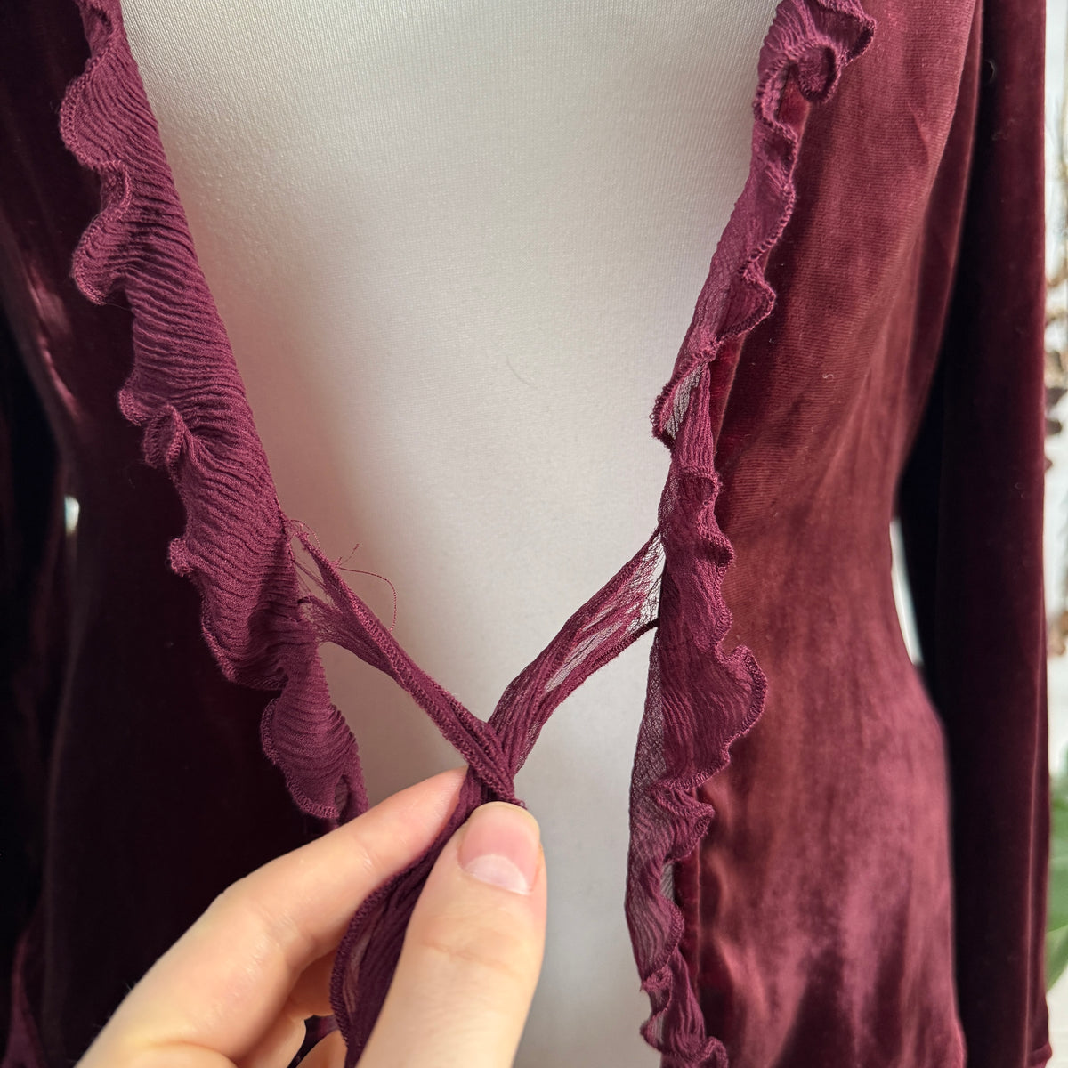 Velvet top - size M