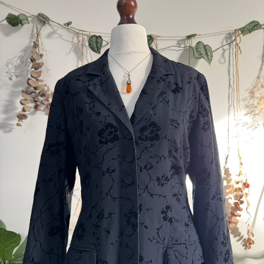 Floral long jacket - size M/L