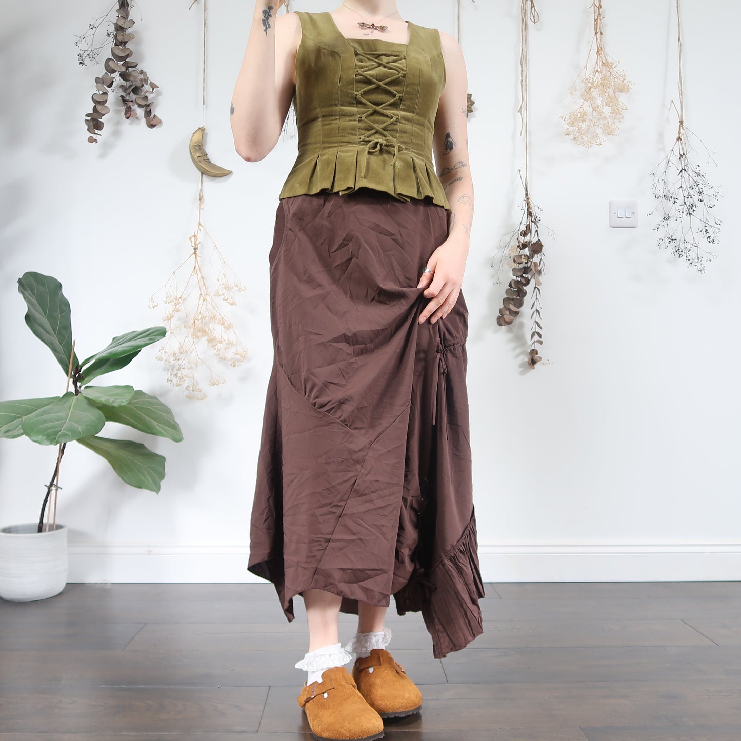 Brown maxi skirt - size M/L