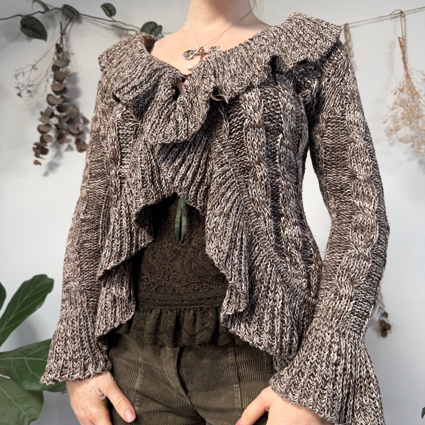 Earthy knit cardigan - size XS