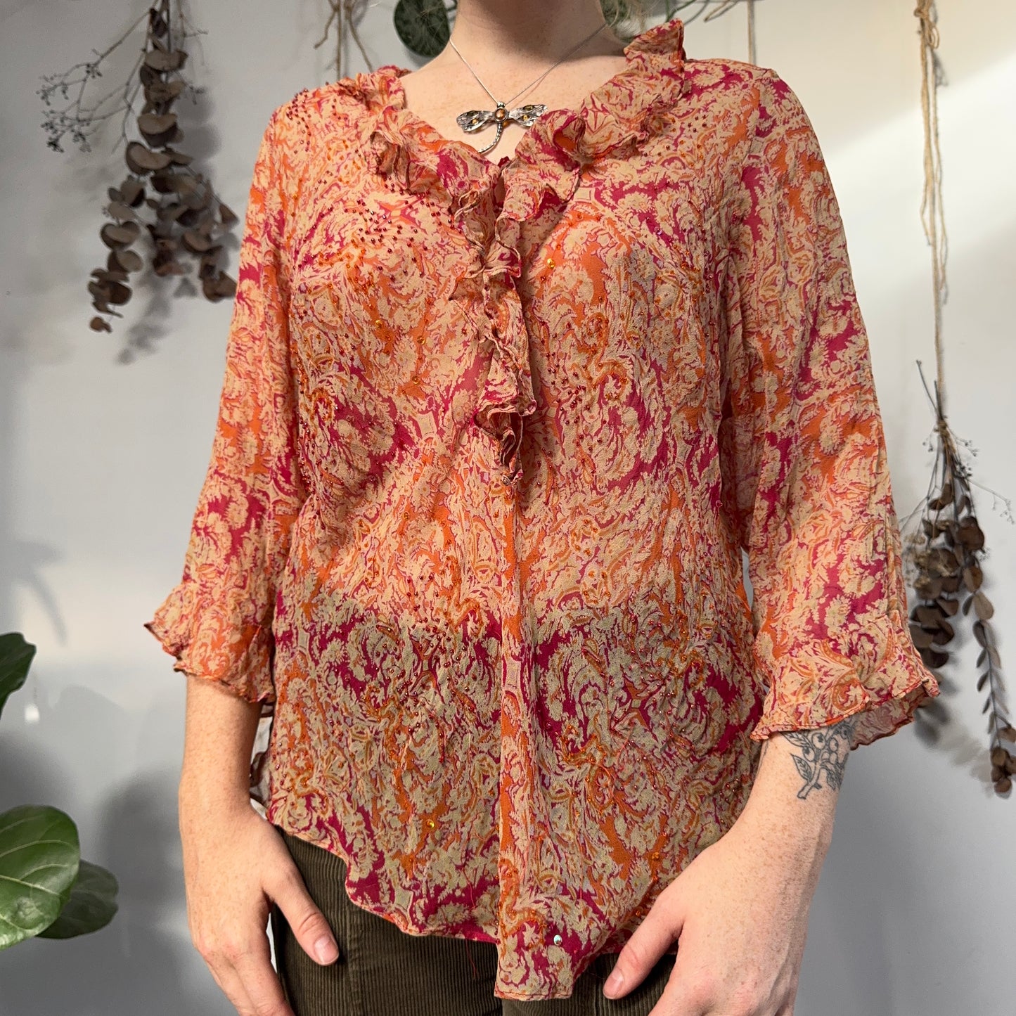 Silk blouse - size L