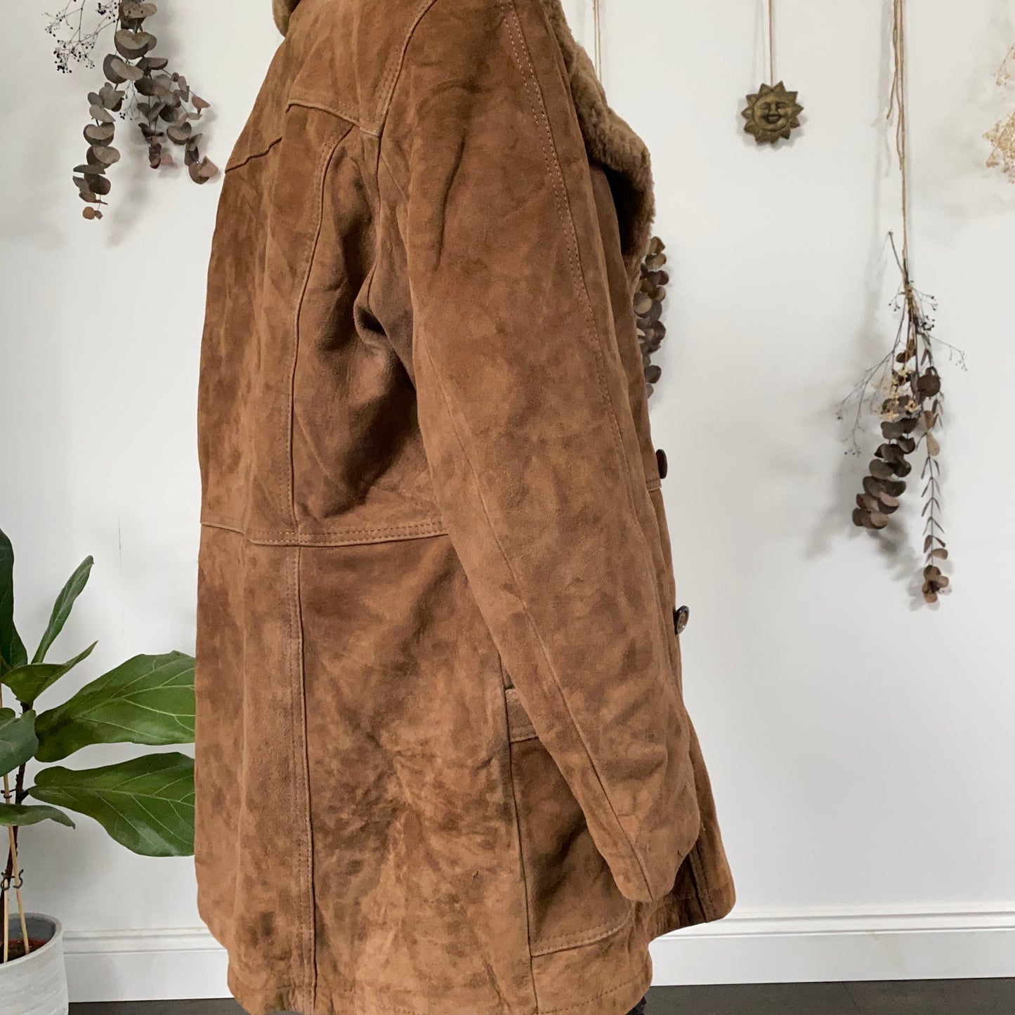 Brown sheepskin coat - size XL
