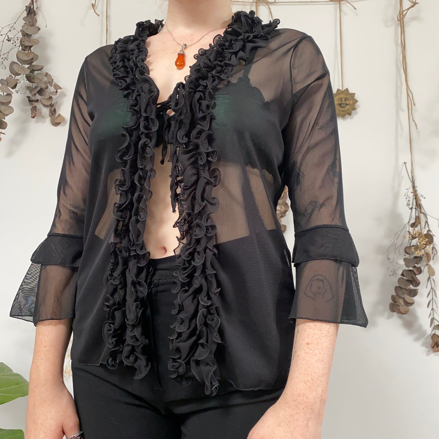 Black mesh top - size M/L