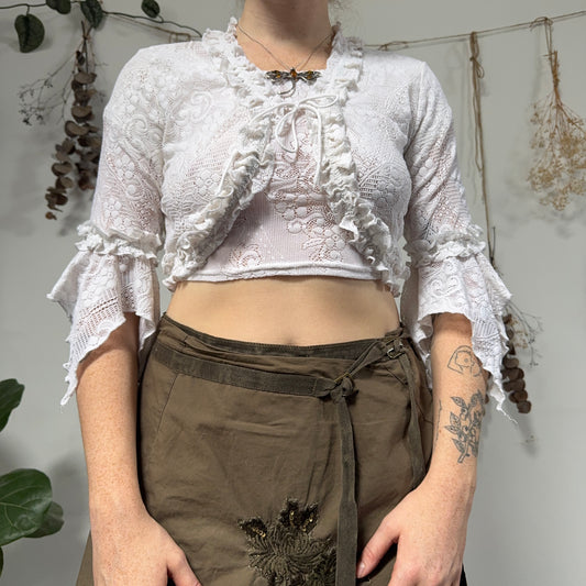 White lace two piece - size S