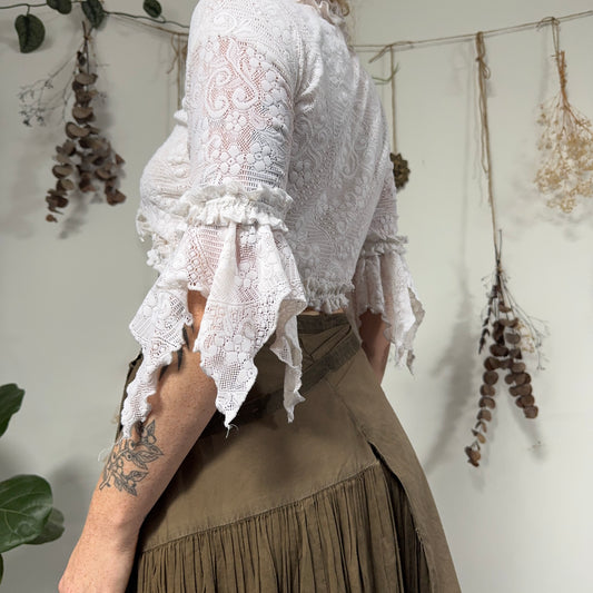 White lace two piece - size S