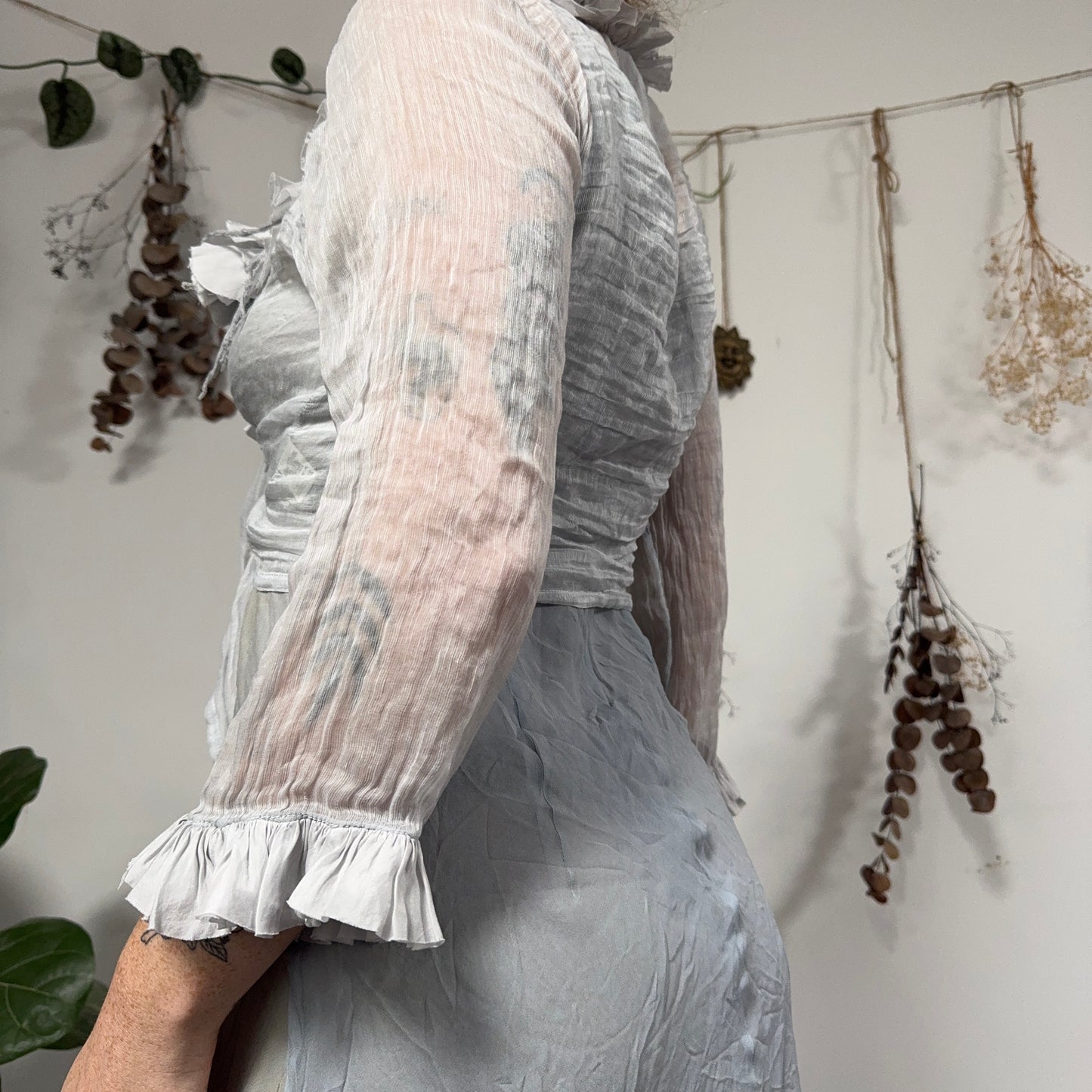 Silk linen bolero - size M