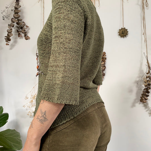 Green knit top - size M/L