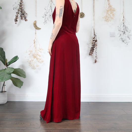 Red velvet dress - size M