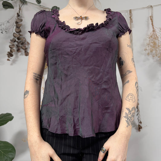 Purple two tone top - size M