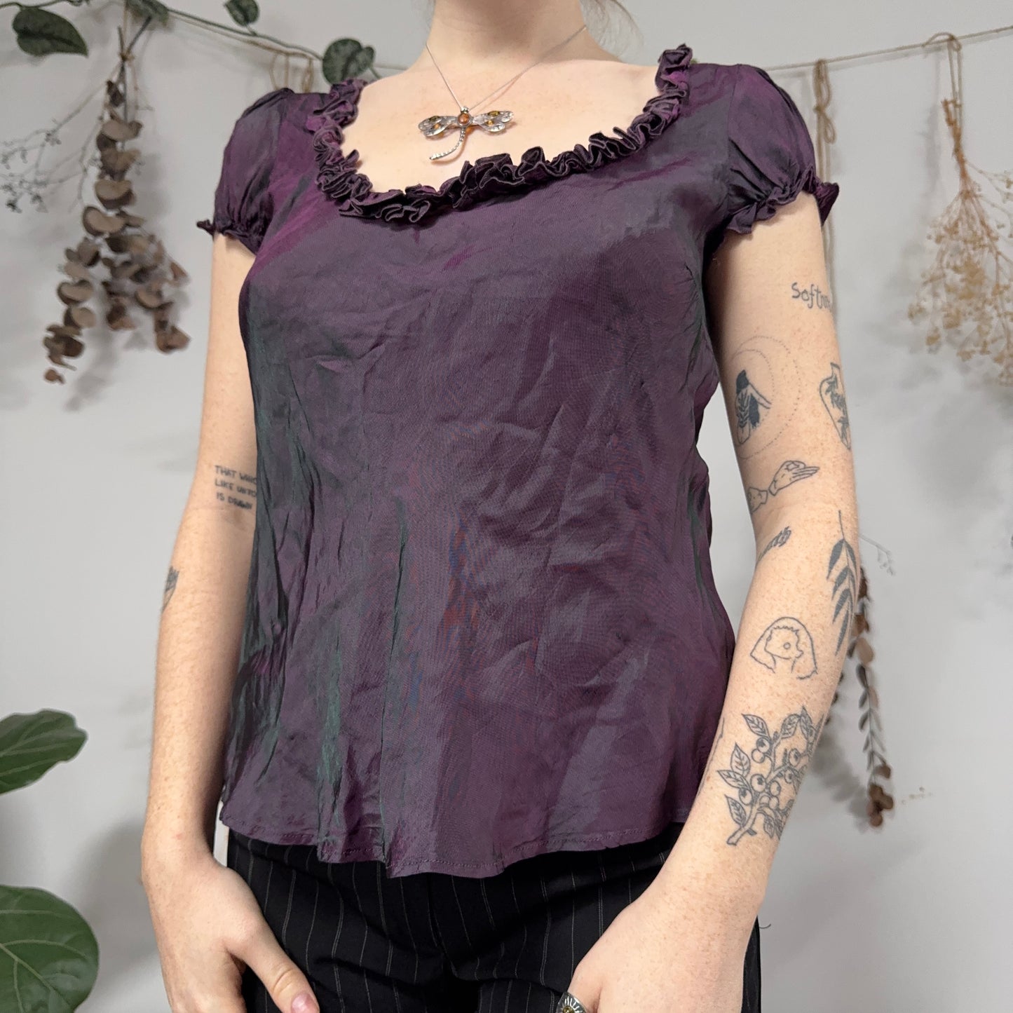 Purple two tone top - size M