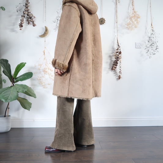Green beige coat - size XL