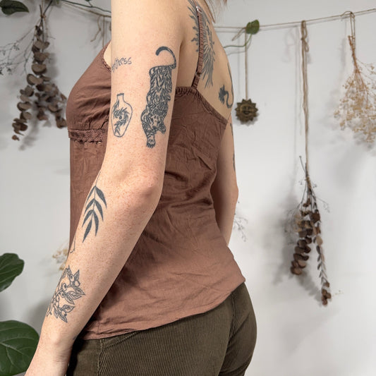 Brown cami - size S/M
