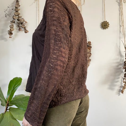 Brown fairy grunge top - size XL