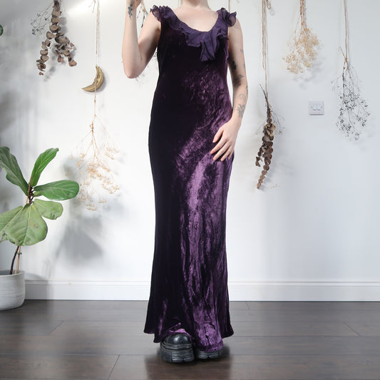 Purple velvet dress - size M