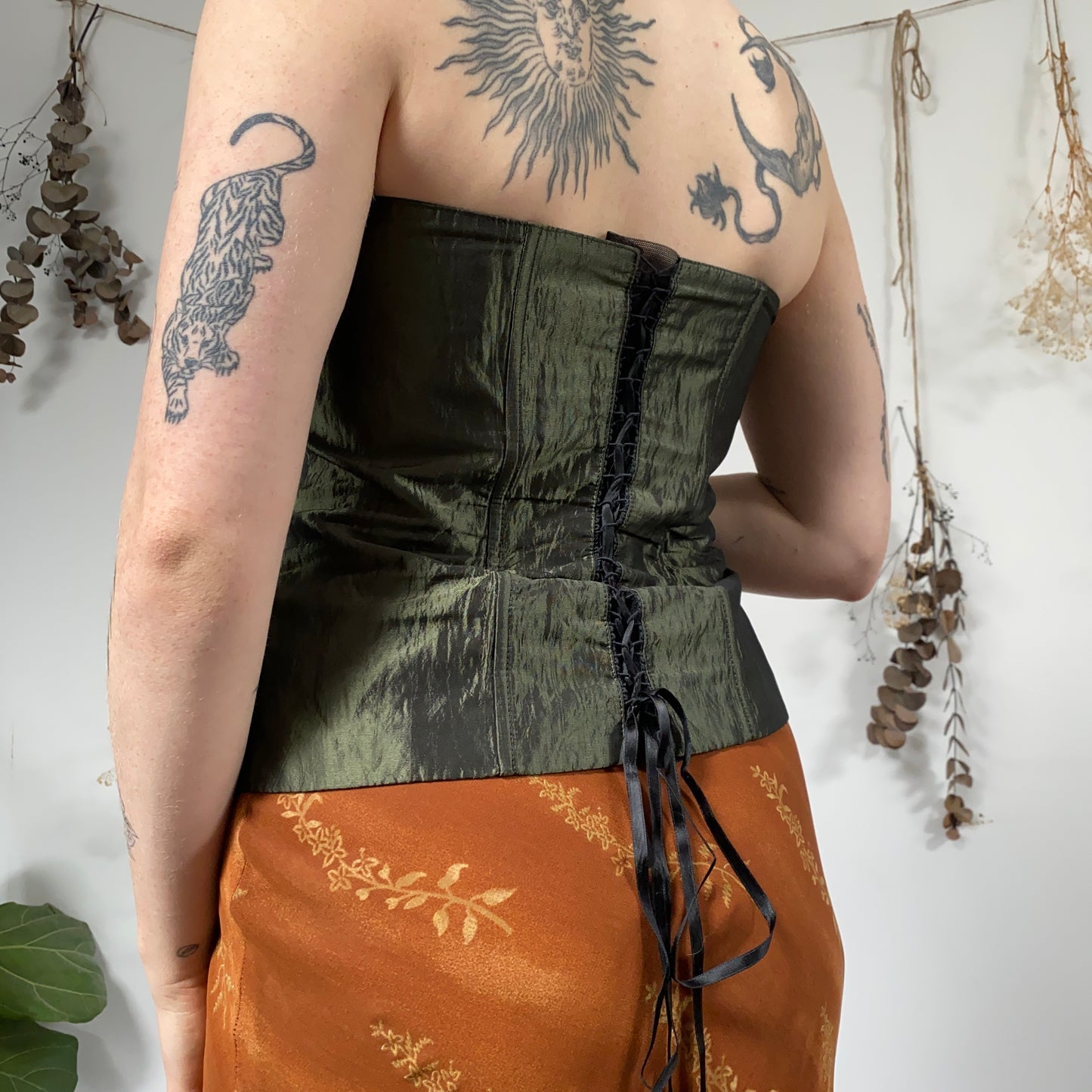 Green corset - size L