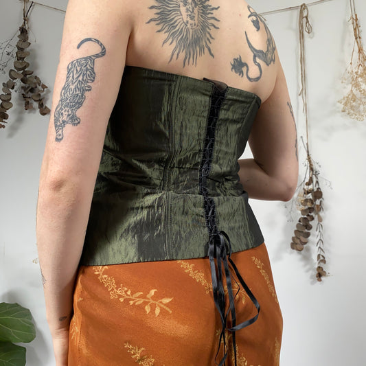 Green corset - size L