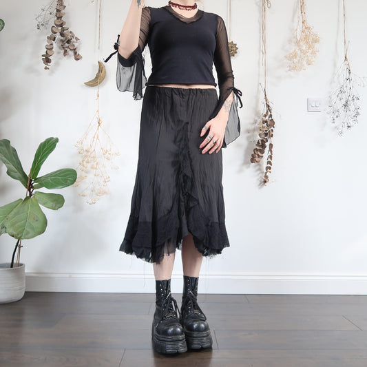 Black midi skirt - size S/M