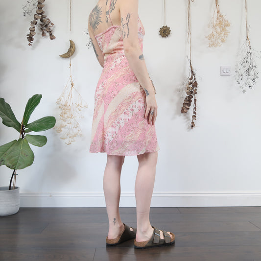 Pink floral dress - size S