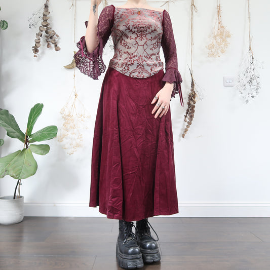 Berry corduroy skirt - size M