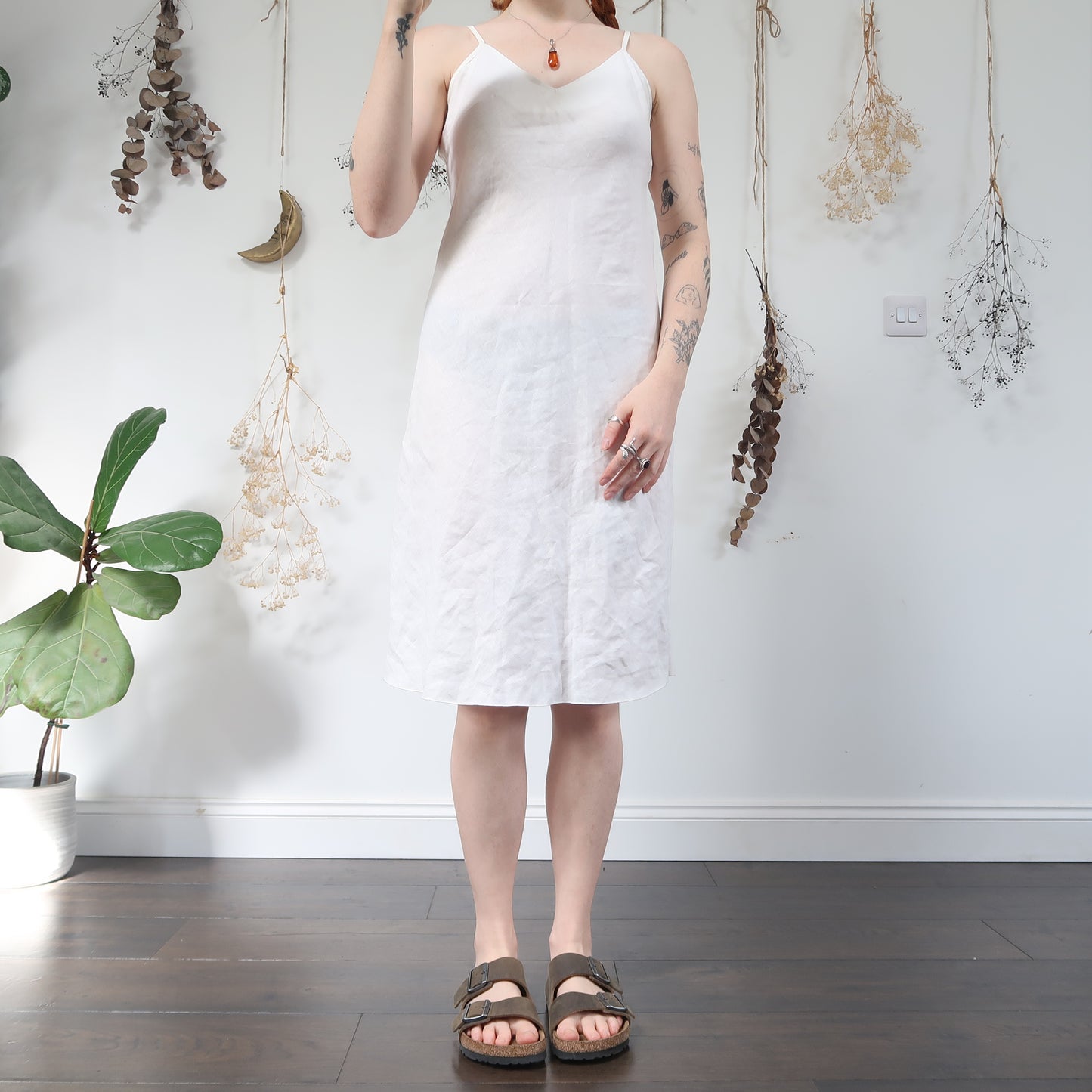 White linen dress - size S/M