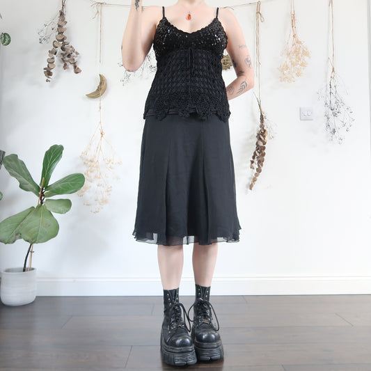 Black midi skirt - size M/L