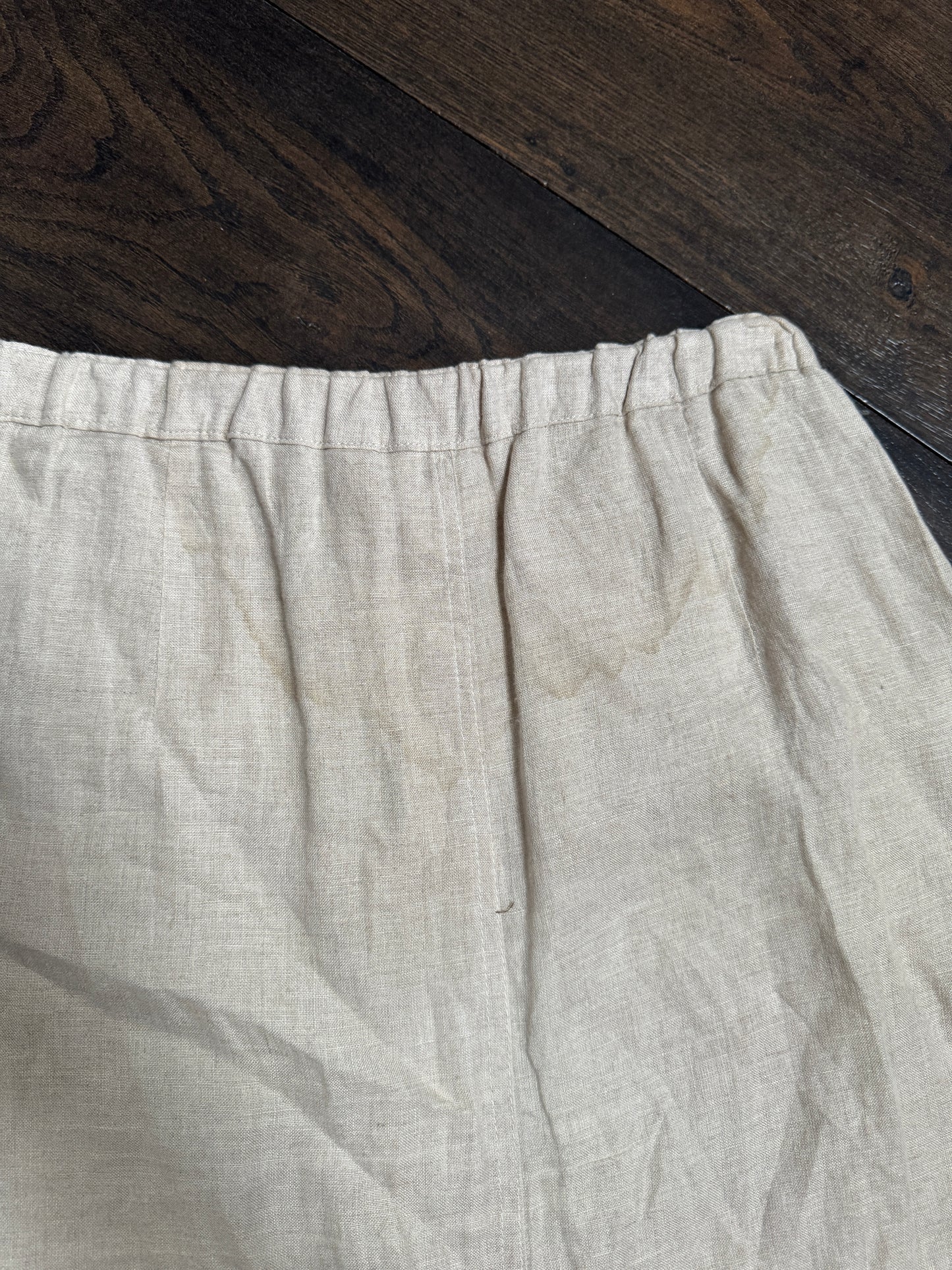 Cream linen skirt - size S