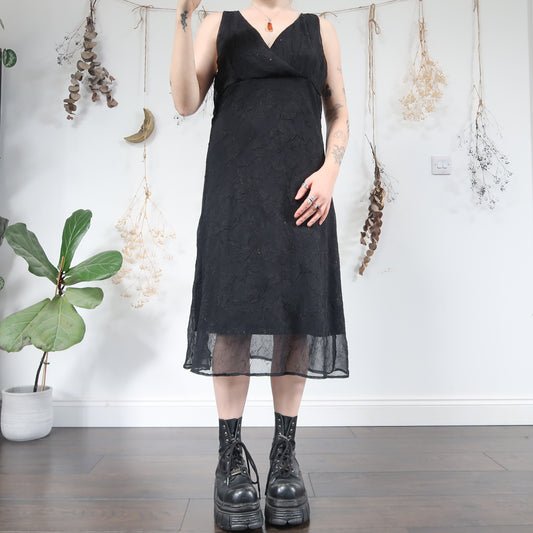 Black midi dress - size L