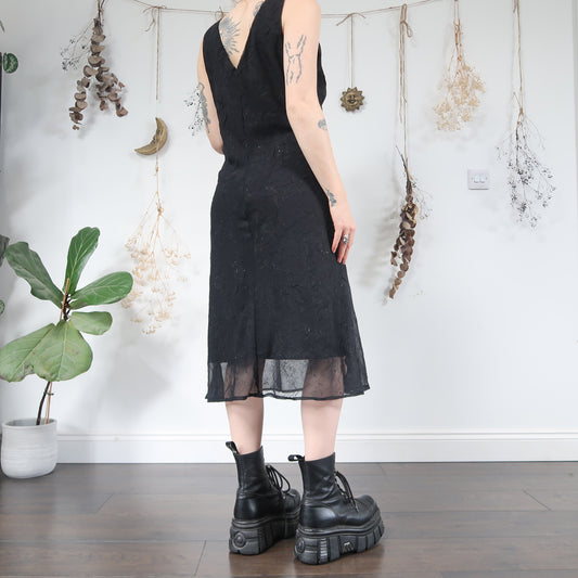 Black midi dress - size L