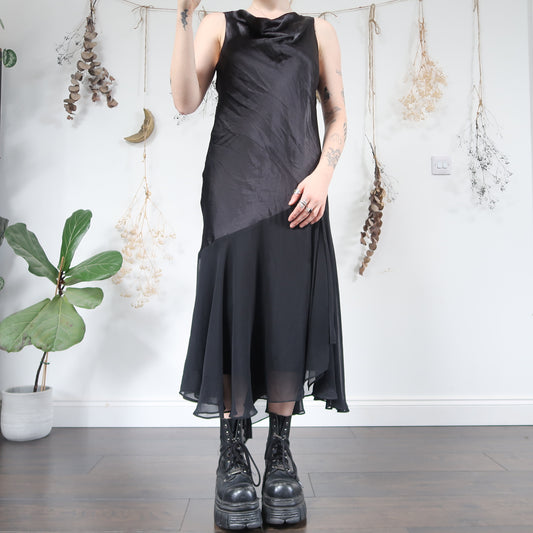 Black cowl neck dress - size M