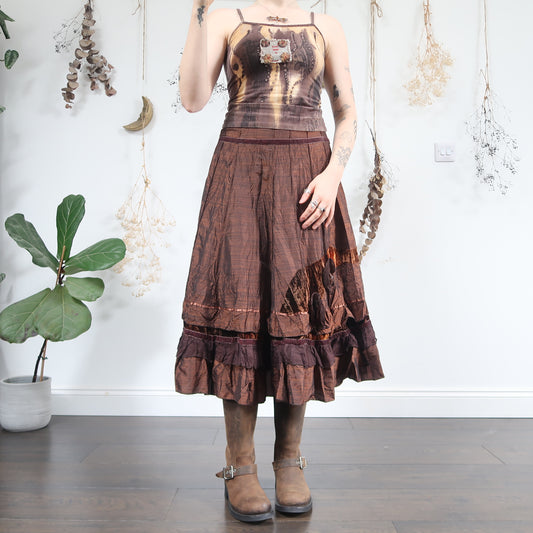Copper brown skirt - size S