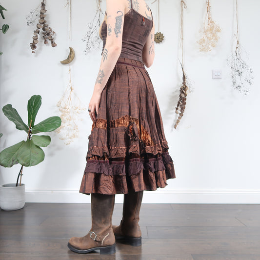 Copper brown skirt - size S