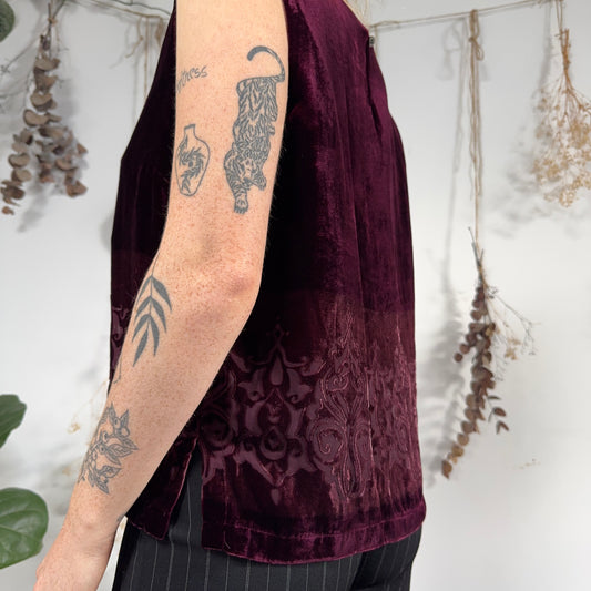 Velvet top - size L
