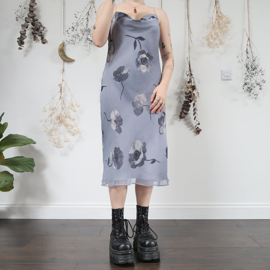 Blue floral dress - size 12/14