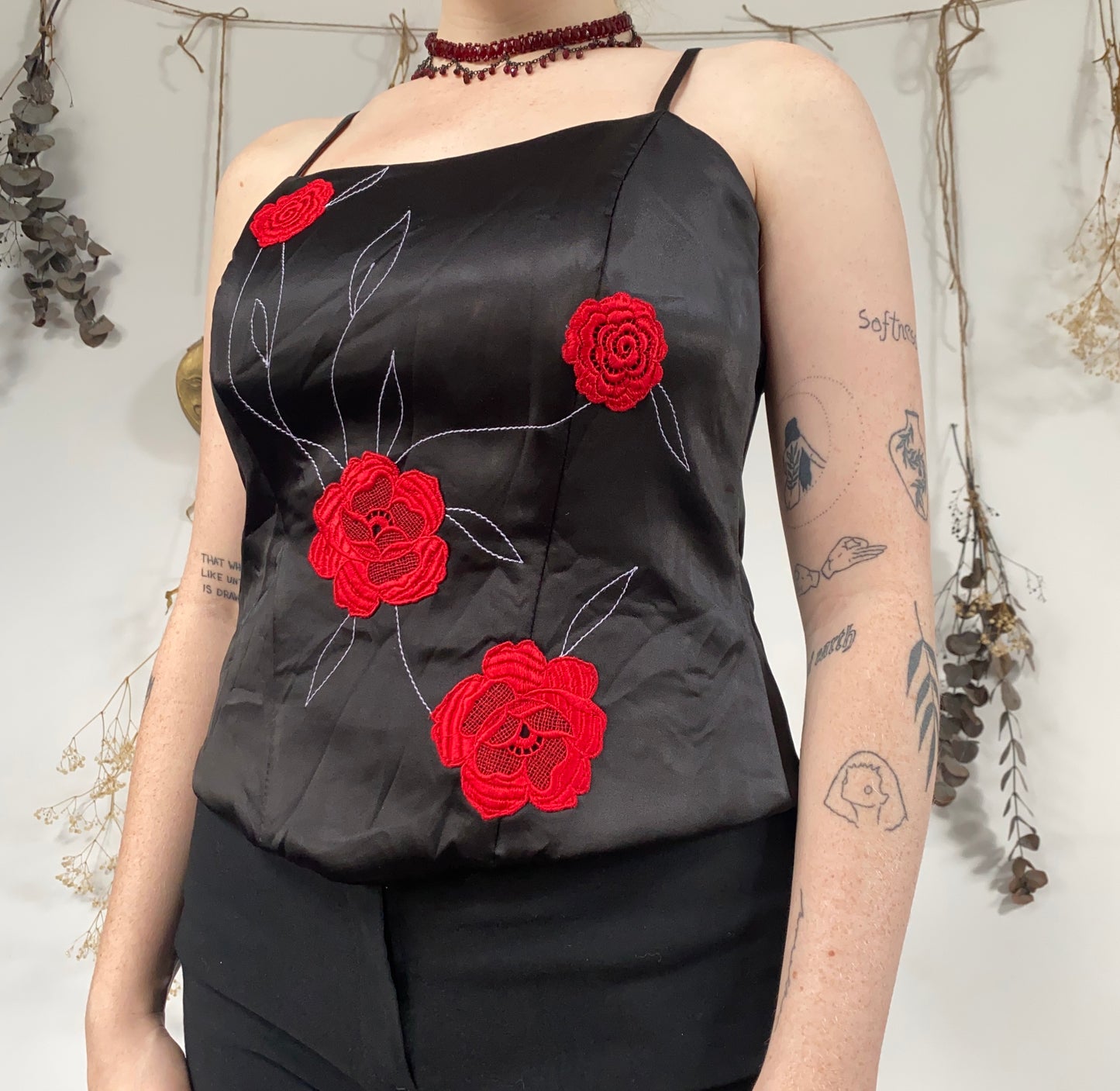 Black floral coset - size 12/14