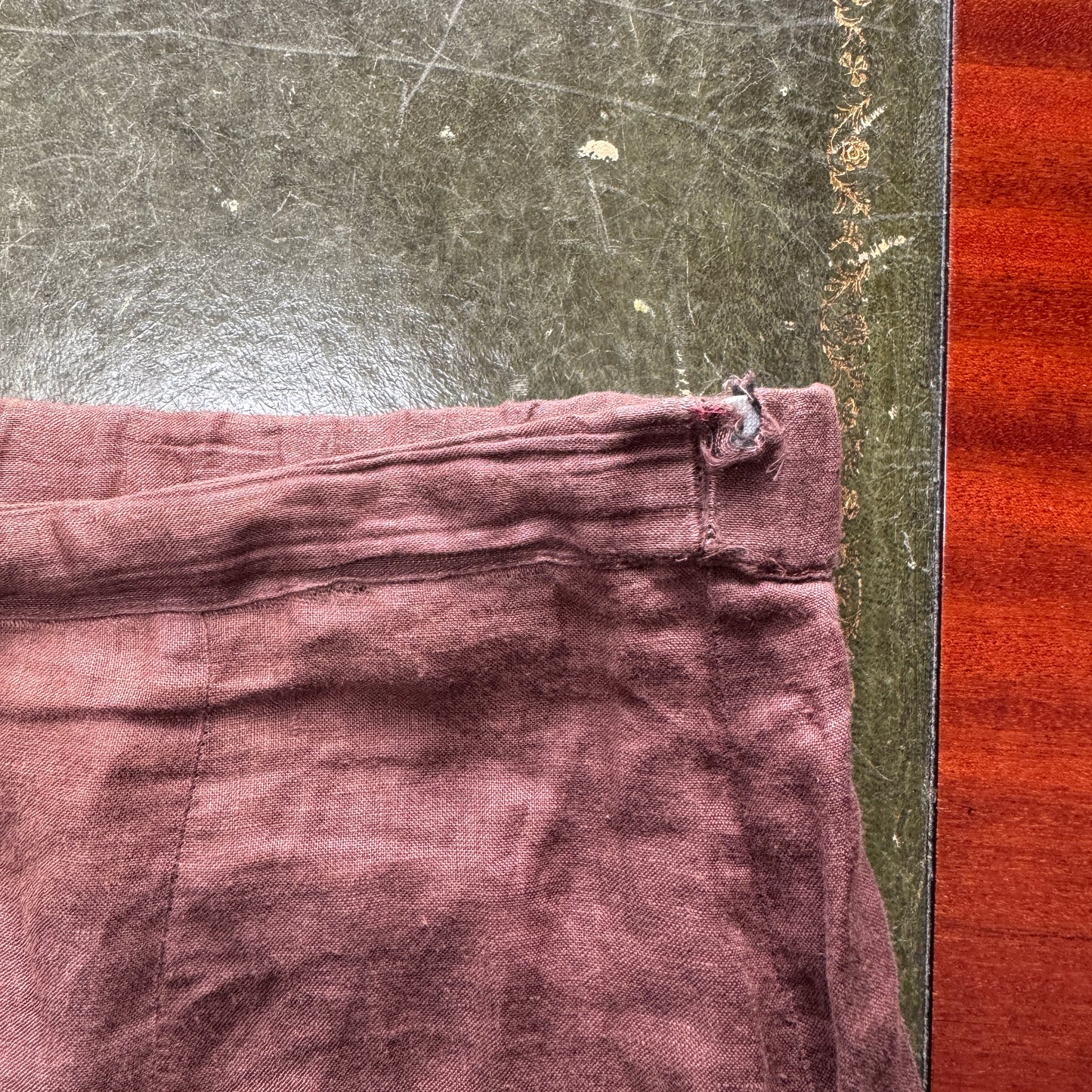 Brown linen skirt - size L