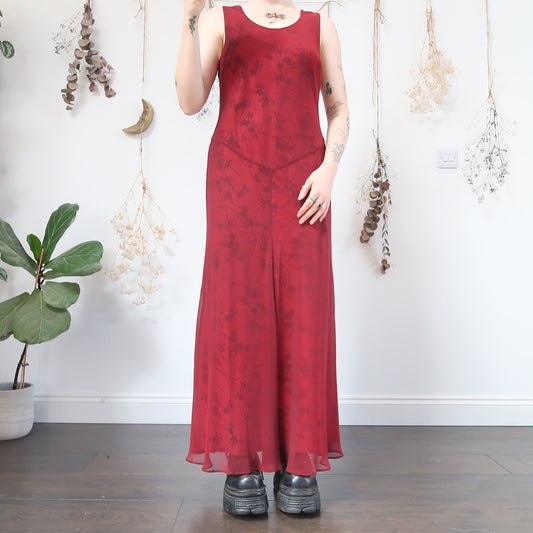 Red floral dress - size M