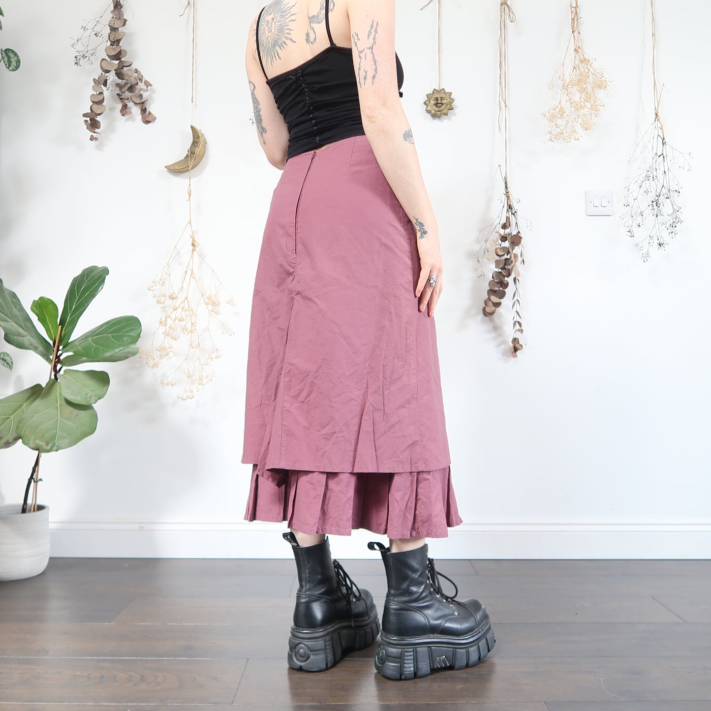 Purple ruched skirt - size M