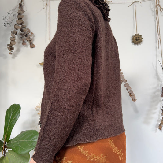 Brown knit top - size L/XL