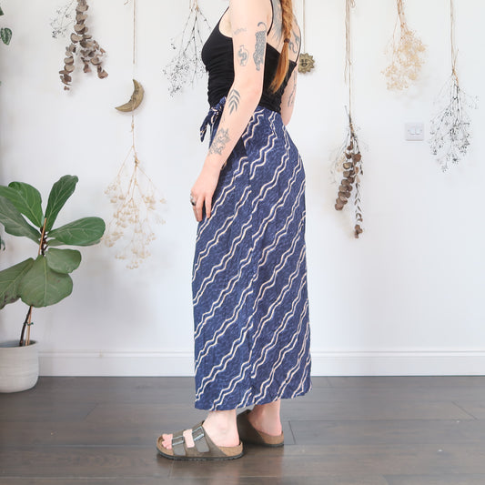 Blue wrap skirt - size S/M