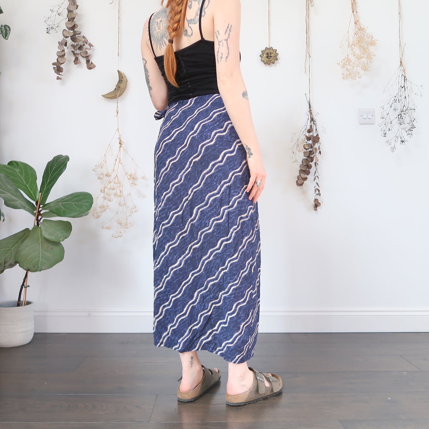 Blue wrap skirt - size S/M