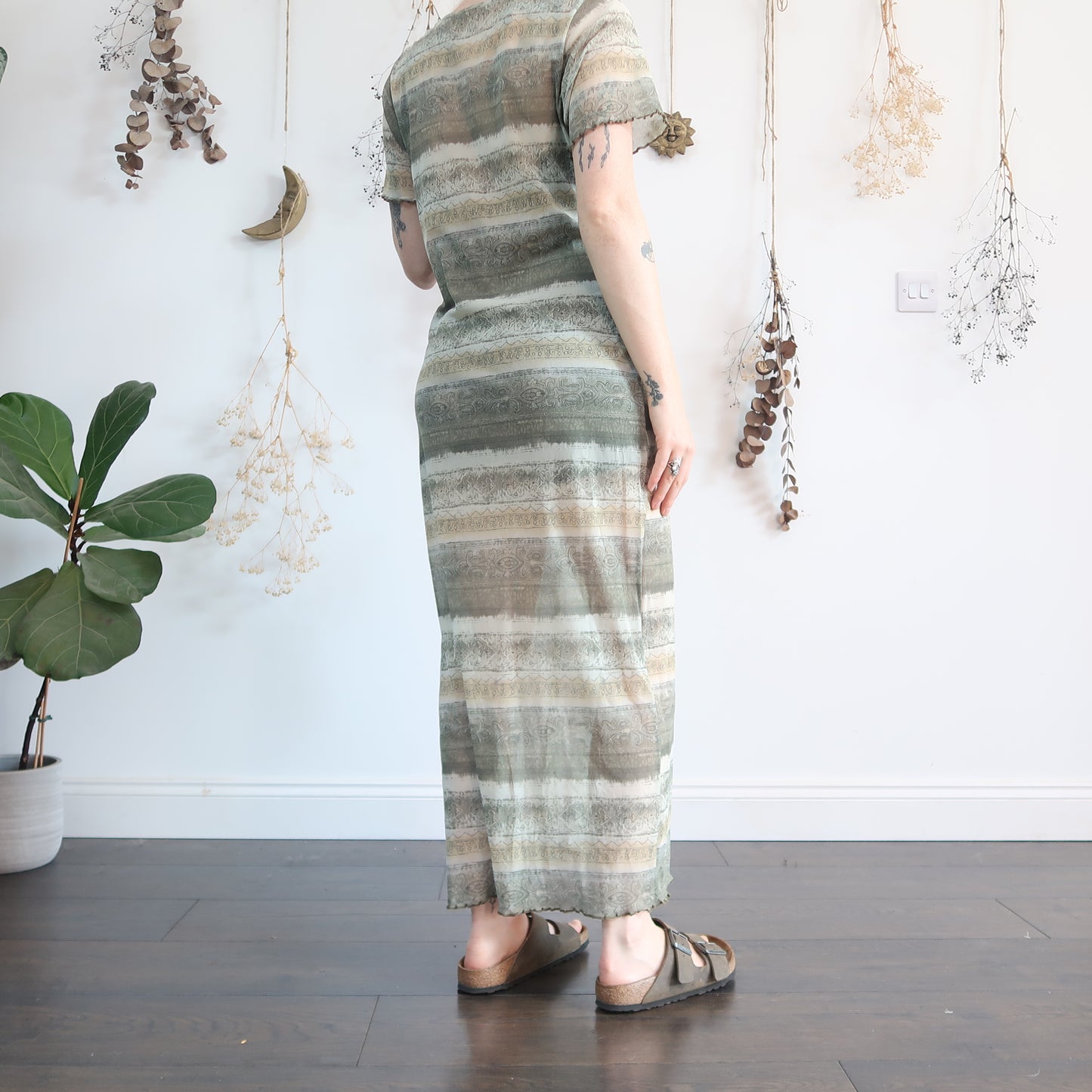 Green mesh dress - size L